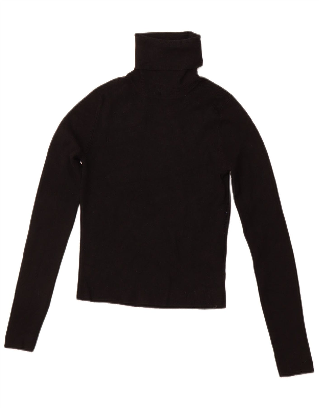 Pulover de damă ZARA cu decolteu rotund din viscoză neagră medie UK 12