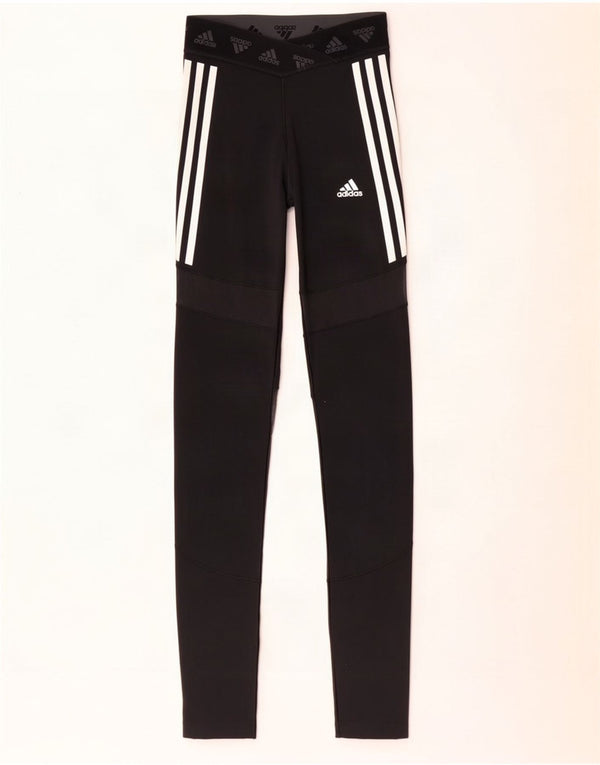 Leggings Adidas Aeroready Graphic pentru femei UK 8/10 Small Black