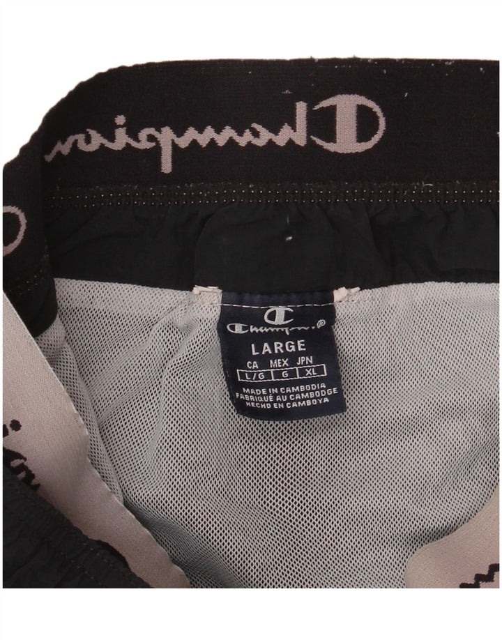 Pantaloni scurți sport grafic pentru bărbați Champion, mari, negru, color block