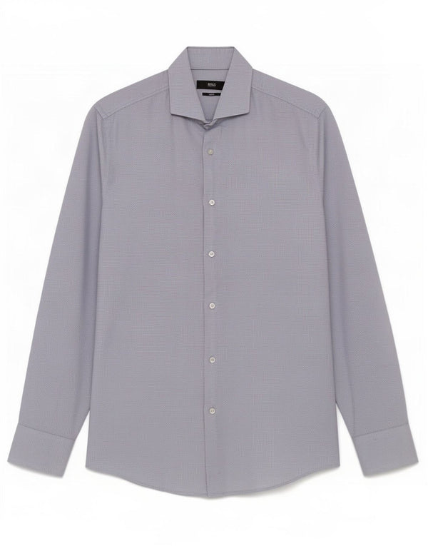 Hugo Boss Mens Slim Fit Shirt Size 40 15 1/2 Medium Blue Cotton