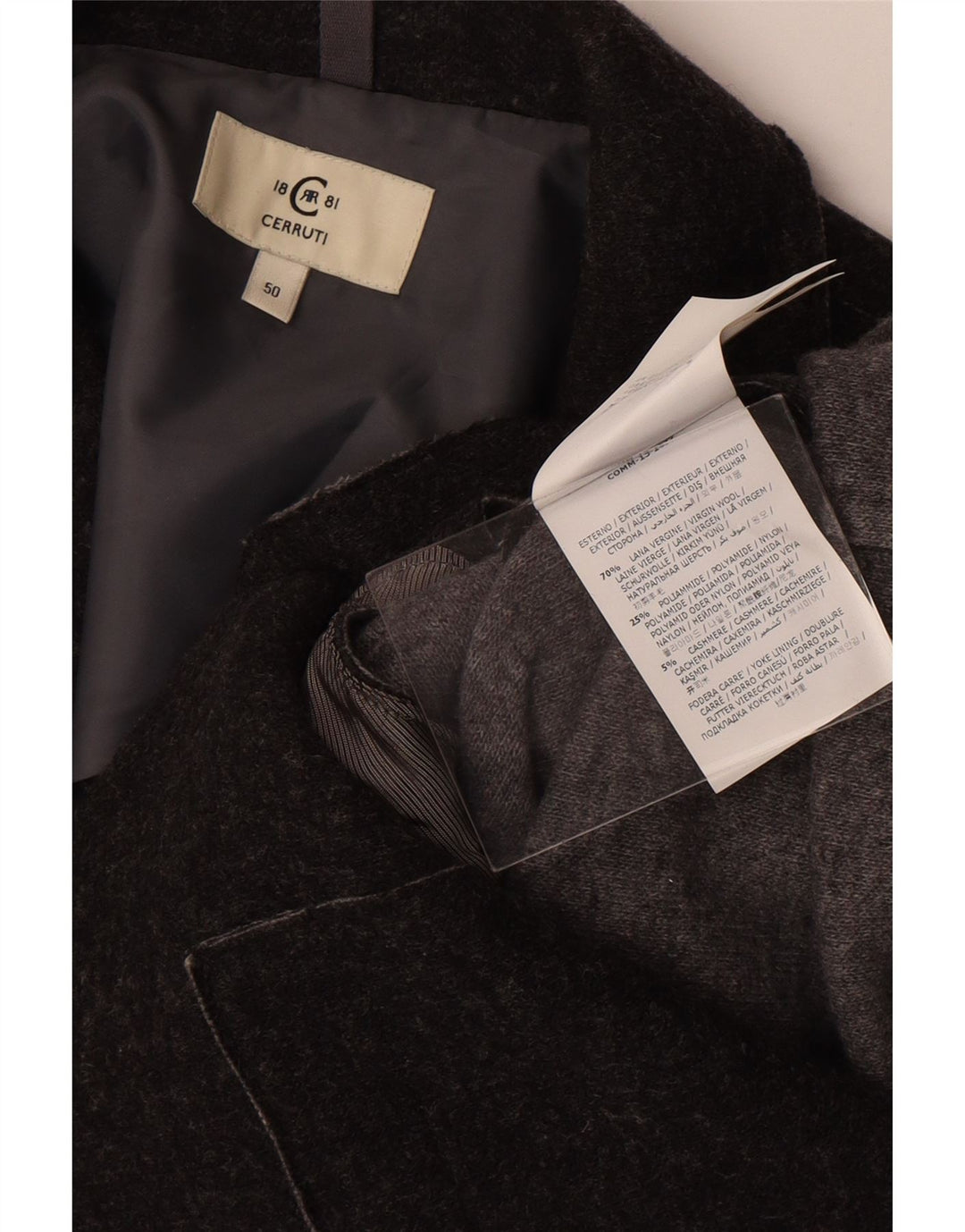 Jachetă pentru femei Cerruti 1881 cu 3 nasturi IT 50 XL Lână gri