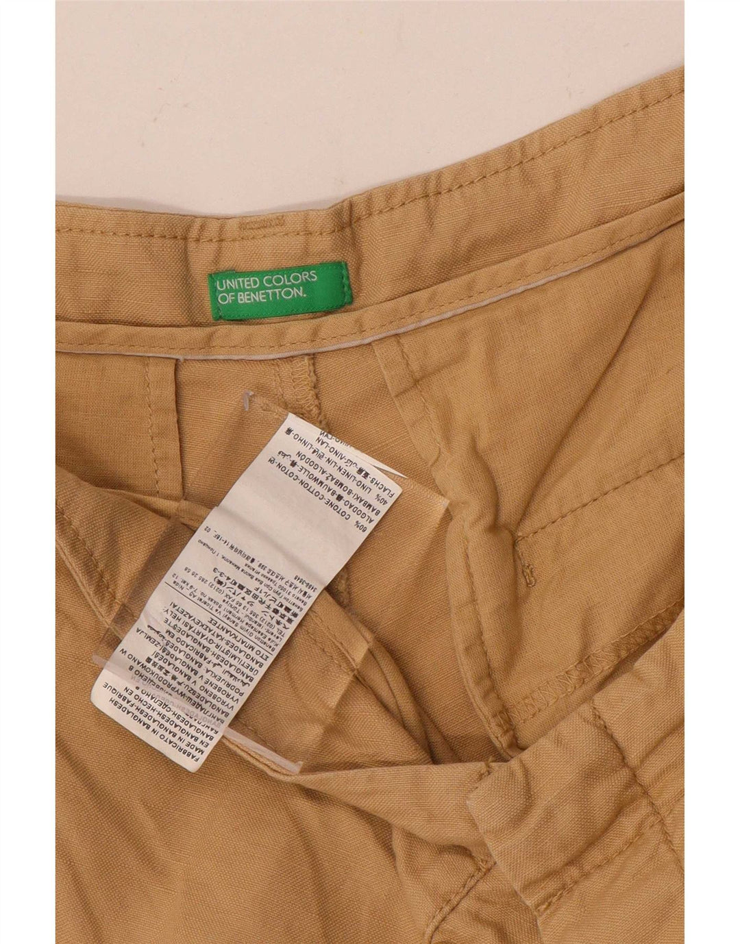 Pantaloni scurți chino pentru bărbați Benetton IT 48 Medium W34 Bej Bumbac