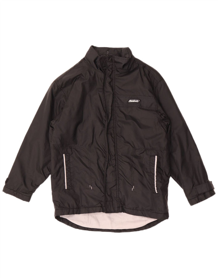 Jachetă de ploaie cu glugă Reebok pentru băieți 13-14 ani, mare, negru, nailon