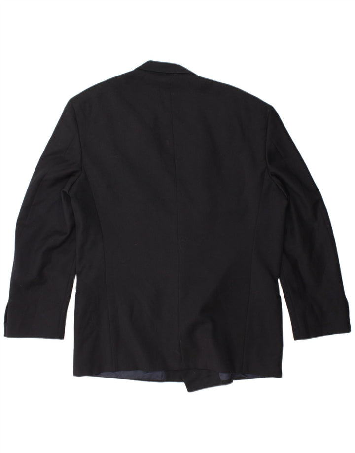 Jachetă Valentino pentru bărbați cu două pieptări IT 52 XL Lână virgină neagră