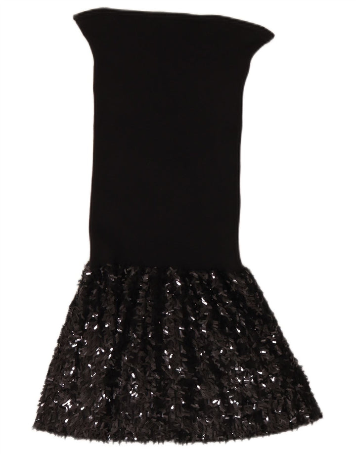Rochie fără bretele pentru femei Sisley UK 12 Lână neagră medie