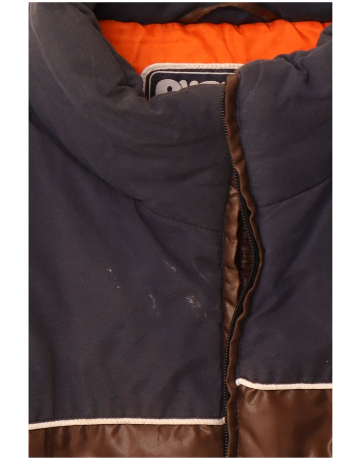 Gilet căptușit pentru bărbați PUFFA UK 44 2XL Maro Poliester color bloc