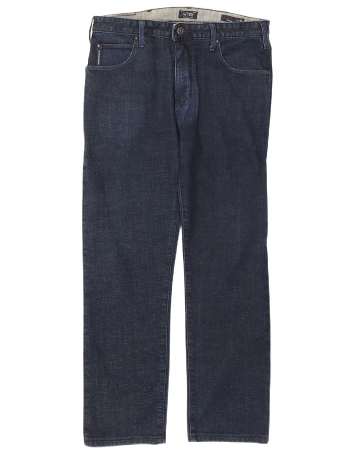 Blugi drepti pentru femei Armani L31 L27 Bumbac bleumarin