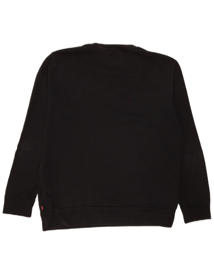 Levi's Pulover grafic pentru bărbați, bumbac mare, negru