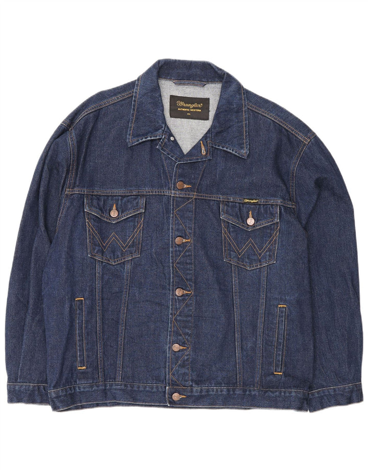 Jachetă de blugi pentru bărbați Wrangler UK 44 2XL Bumbac albastru
