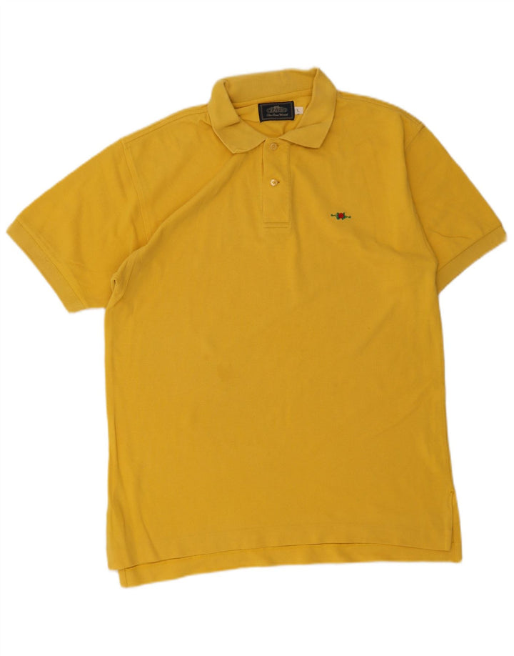 Tricou polo pentru bărbați Charro, mare, galben din bumbac