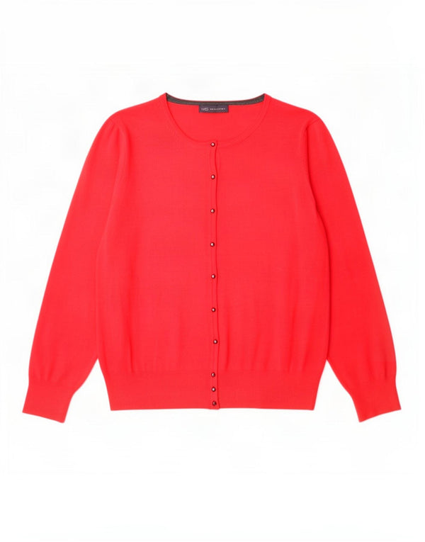 Pulover cardigan pentru femei Marks & Spencer UK 24 4XL Red Viscose