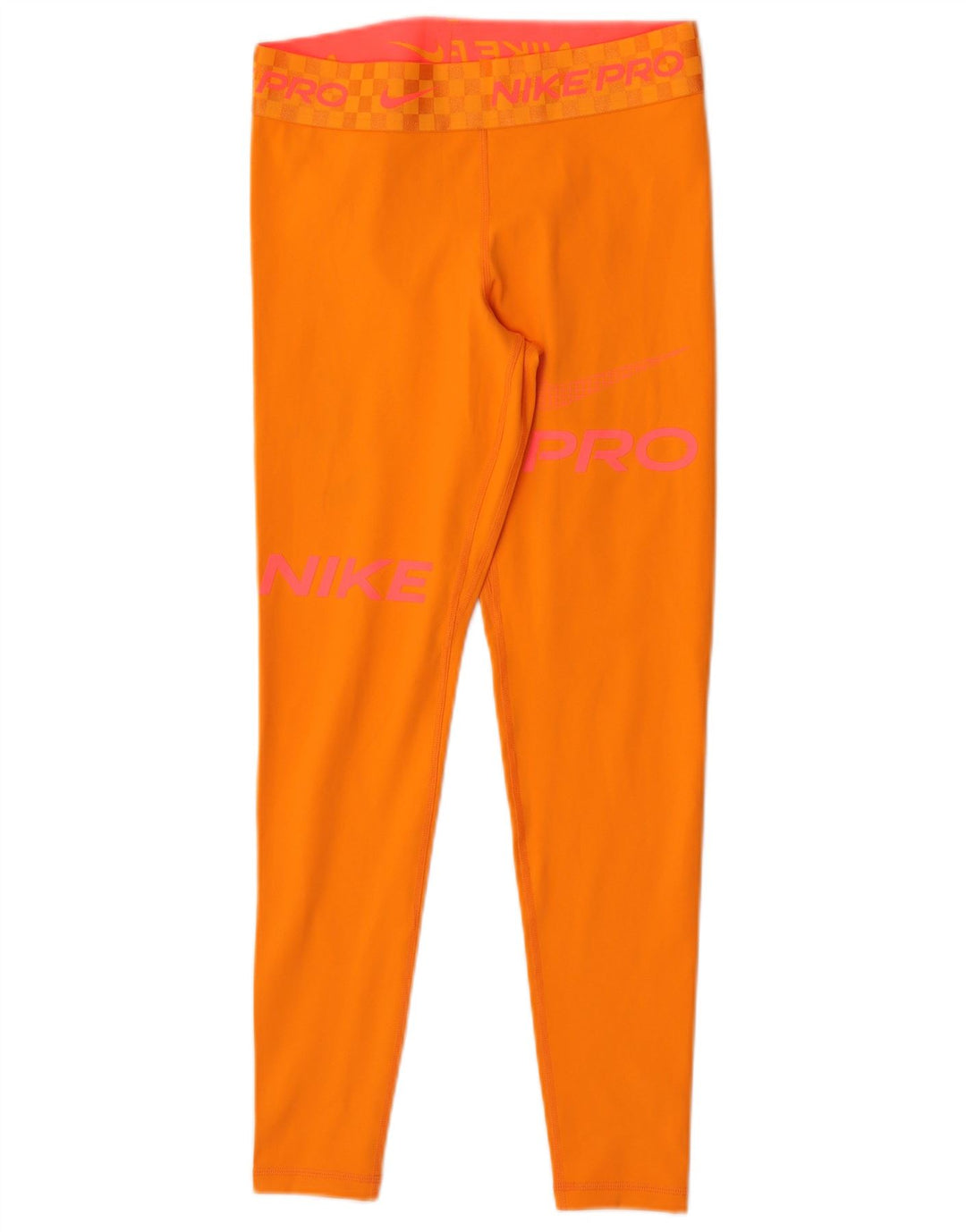 Leggings Nike Dri Fit Graphic pentru femei UK 12 Poliester portocaliu mediu
