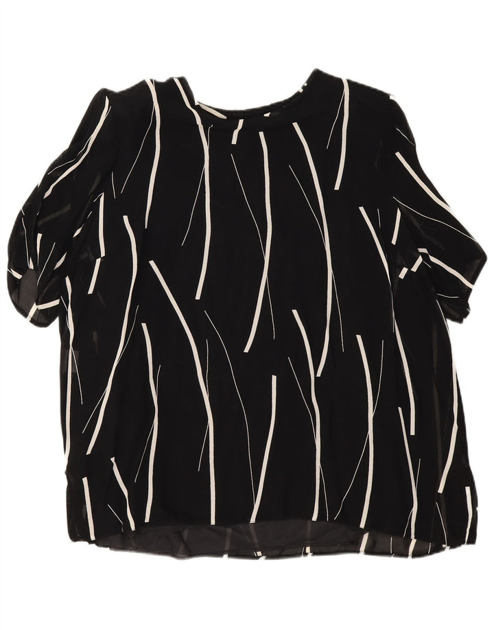 Bluză vintage pentru femei UK 18 XL cu dungi negre