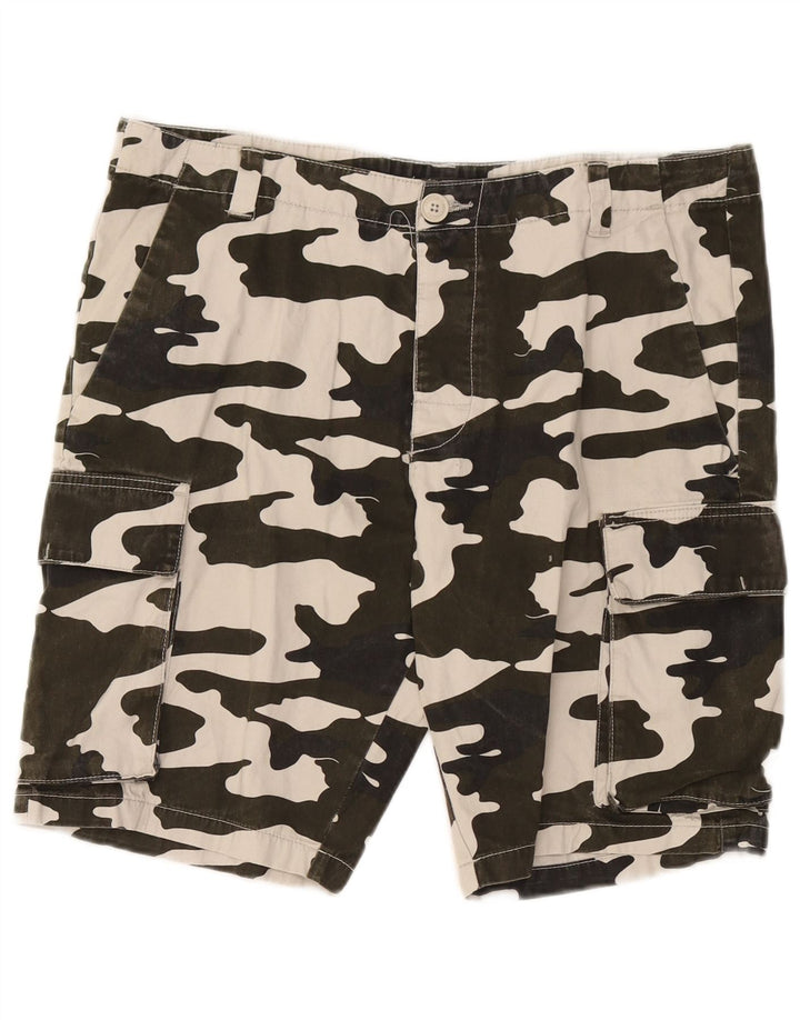 Pantaloni scurti cargo pentru bărbați French Connection W34 Camuflaj mare kaki