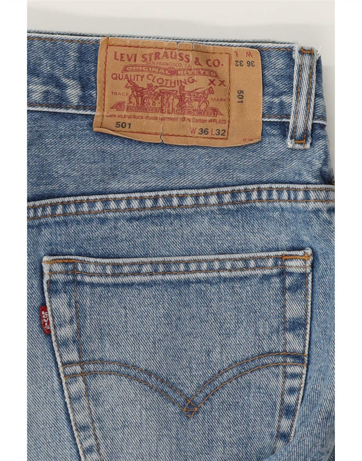Blugi drepti pentru bărbați Levi's 501 W36 L32 Bumbac albastru