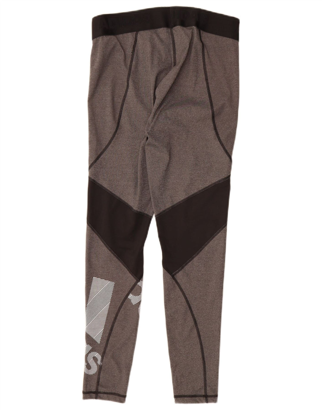 Leggings grafic Adidas pentru femei Marea Britanie 12/14 Gri mediu Poliester color bloc