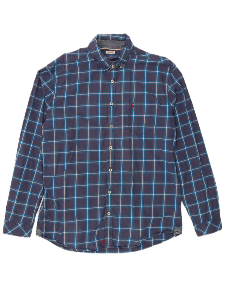 Cămașă pentru bărbați JOULES Slim Fit, mare din bumbac cu carouri bleumarin