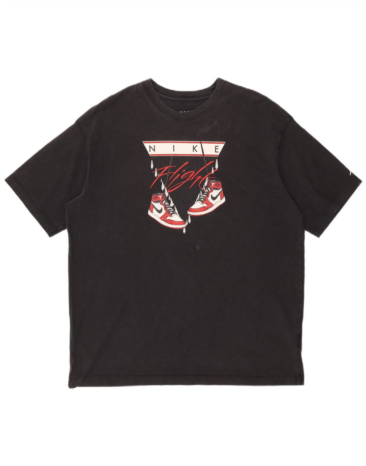 Tricou grafic supradimensionat pentru bărbați JORDAN Top XL bumbac negru