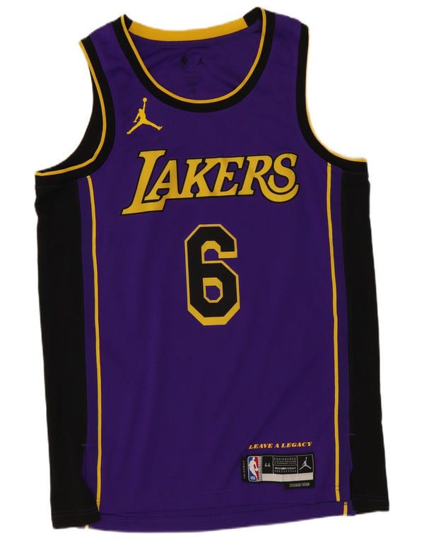 Jordan Mens Los Angeles Lakers Graphic Vest Top Medium Purple Sports