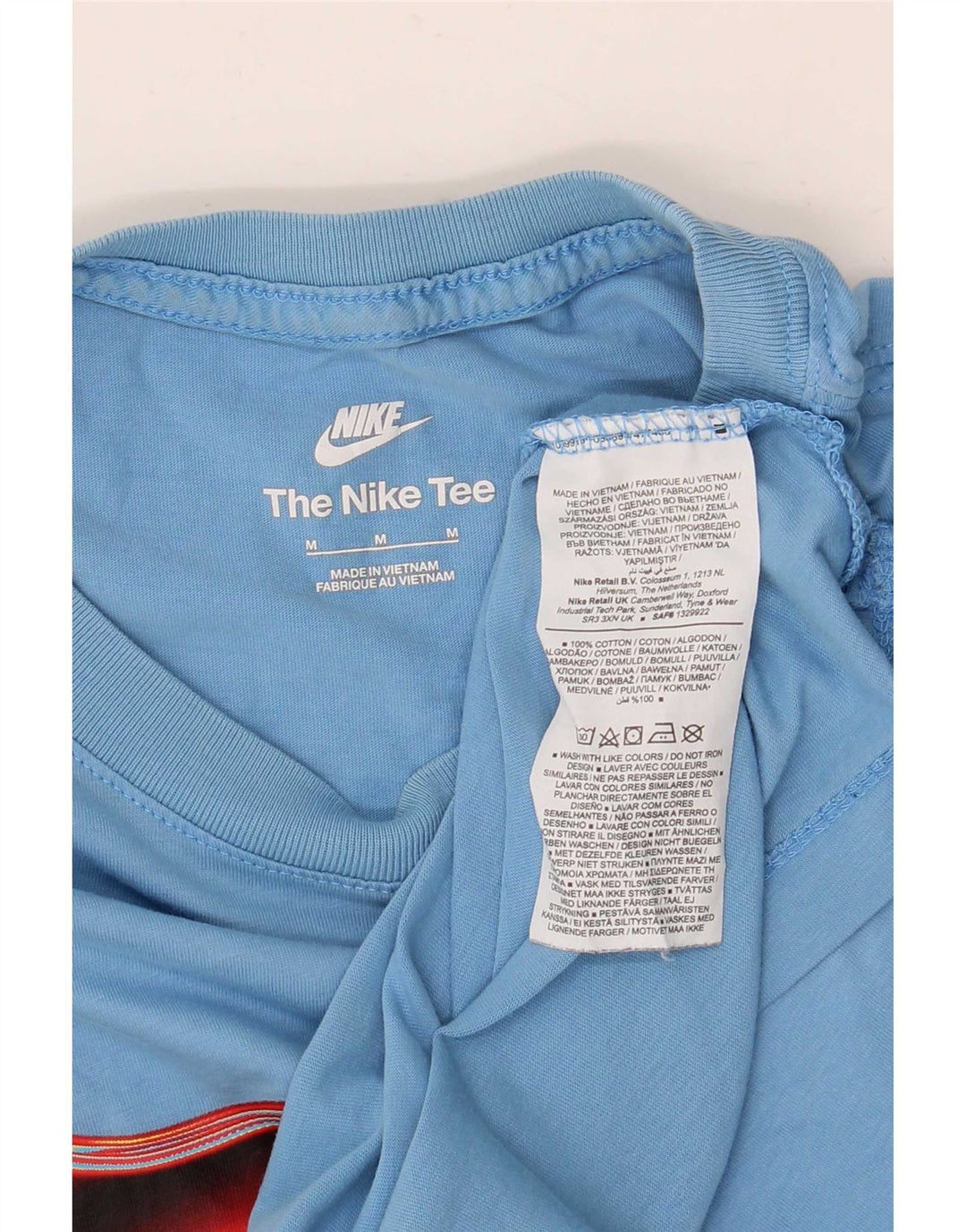Tricou grafic Nike pentru bărbați Top din bumbac albastru mediu