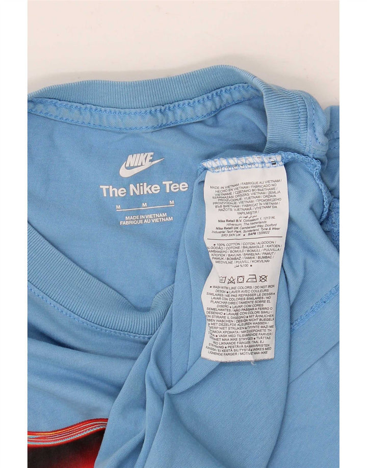Tricou grafic Nike pentru bărbați Top din bumbac albastru mediu