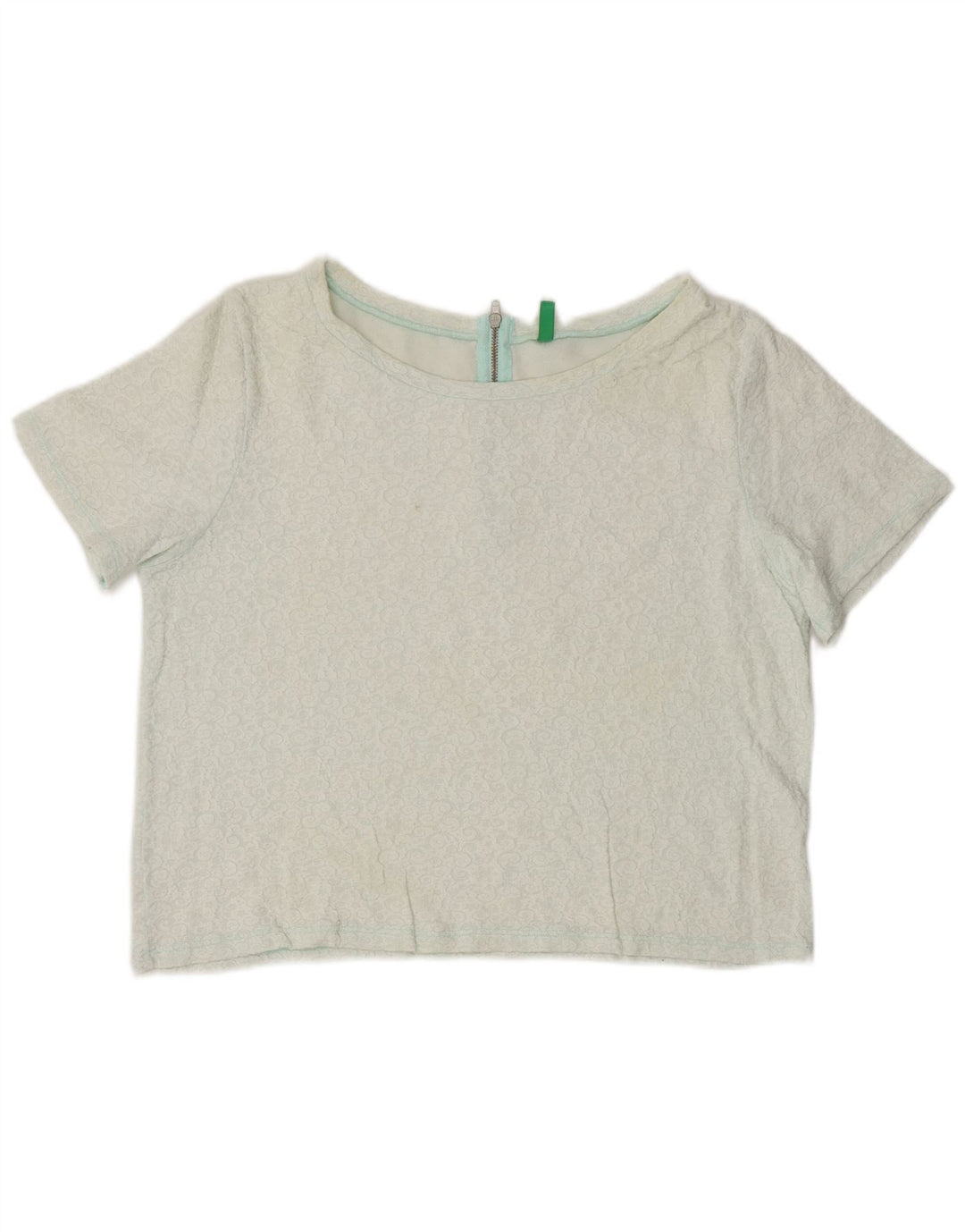 Bluză crop pentru femei BENETTON UK 14 Medium White