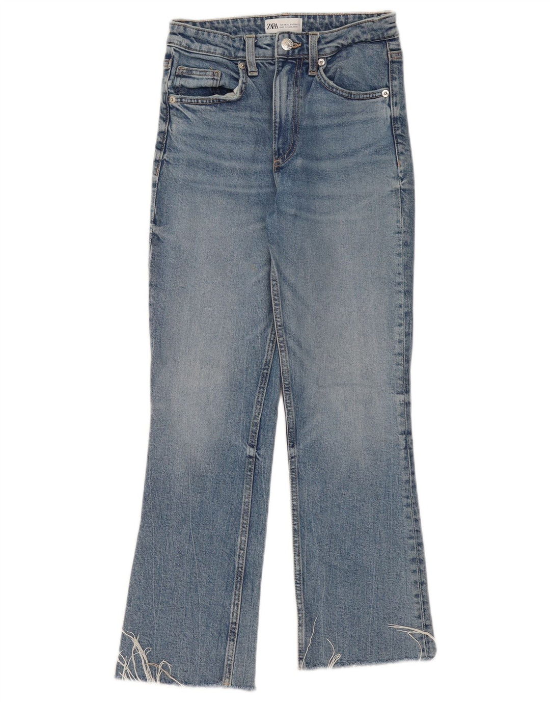 Blugi Zara Femei Bootcut EU 34 2XS W24 L26 Albastru