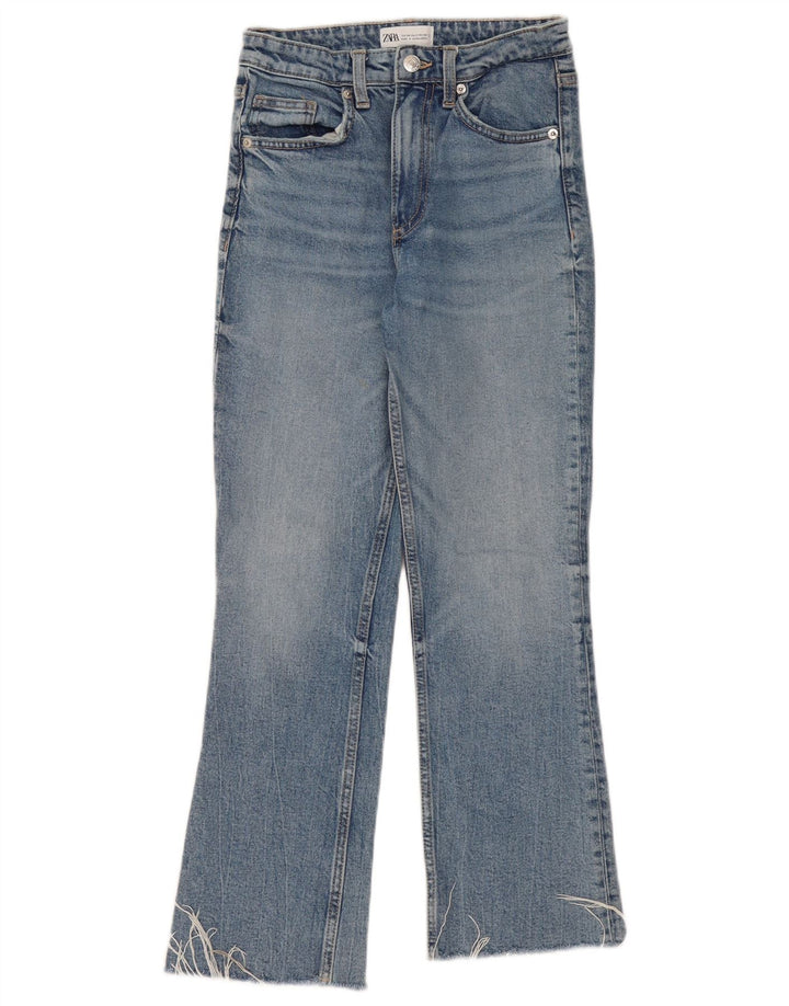 Blugi Zara Femei Bootcut EU 34 2XS W24 L26 Albastru