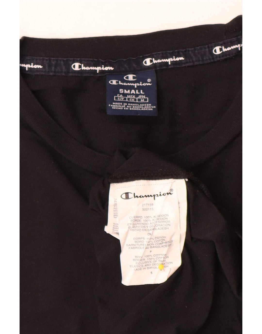Tricou pentru bărbați Champion Top mic bumbac negru