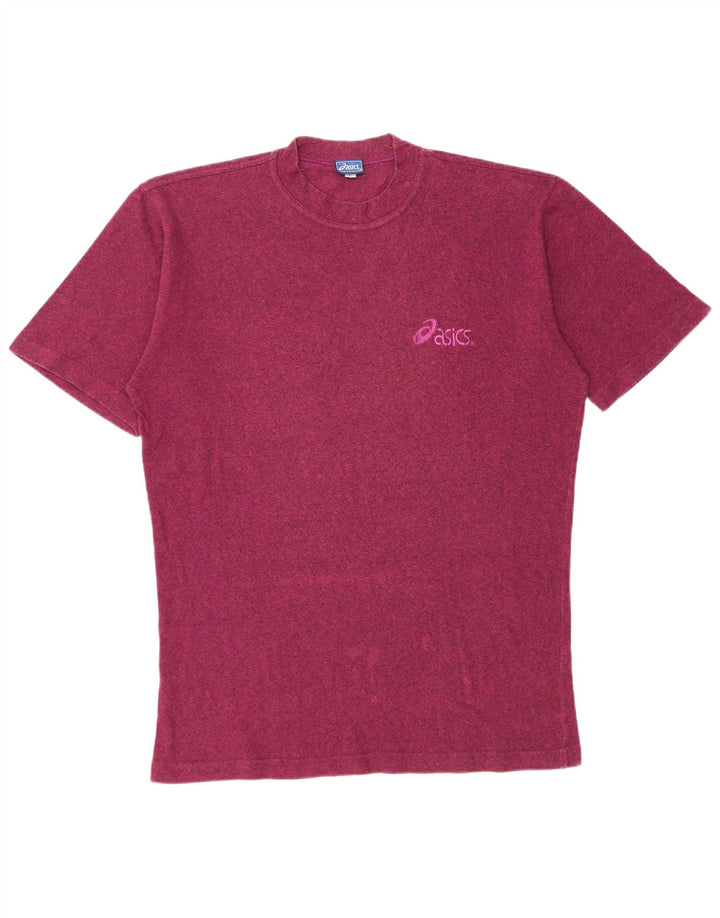 Tricou pentru bărbați Asics Top mare din bumbac cu pete burgundy