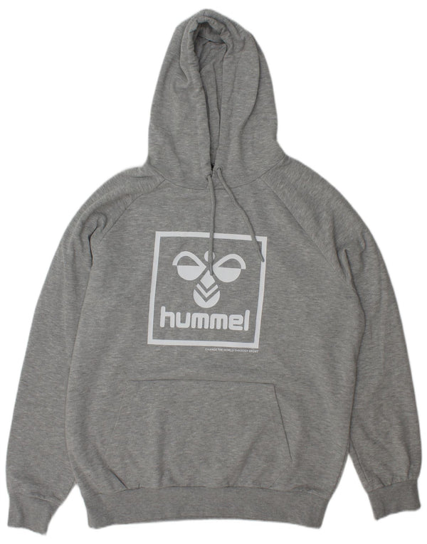 Jumper Hummel pentru bărbați cu glugă cu grafică XL, poliester cu pături gri