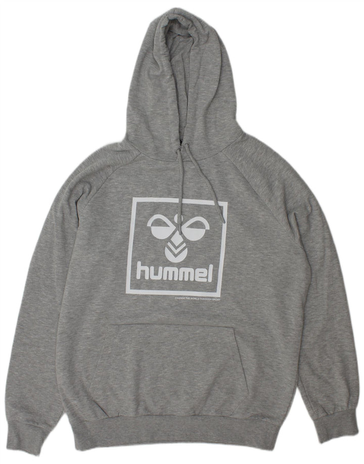 Jumper Hummel pentru bărbați cu glugă cu grafică XL, poliester cu pături gri