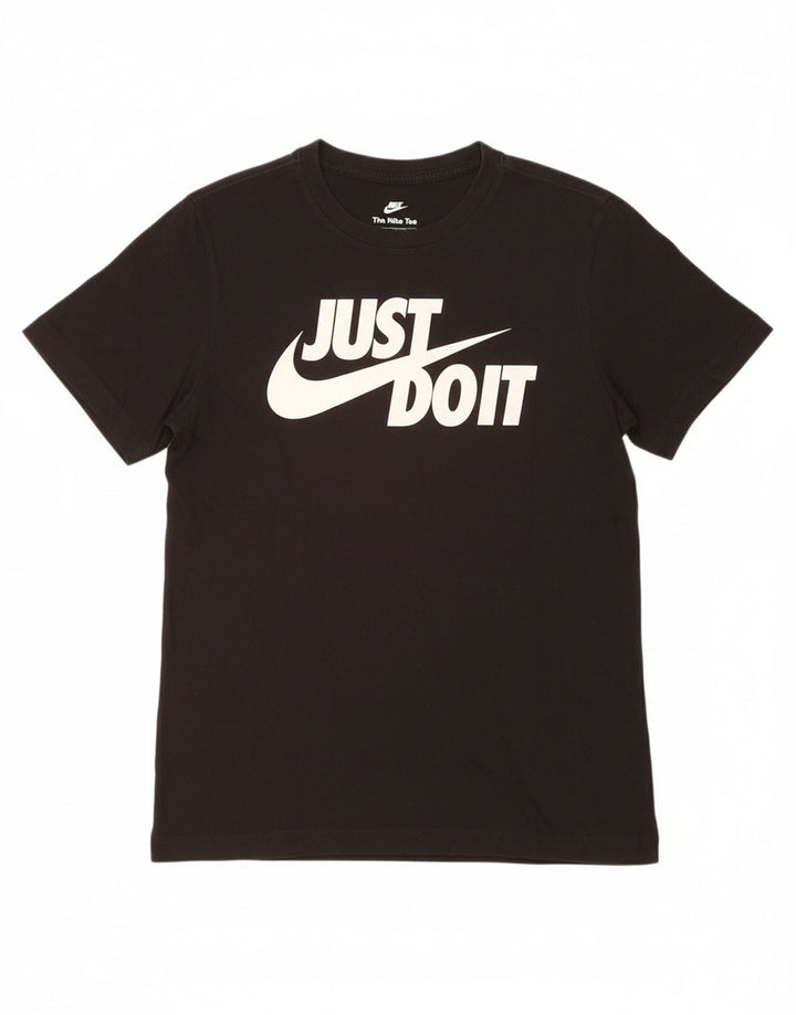 NIKE Mens Graphic T-Shirt Top Small Black Cotton