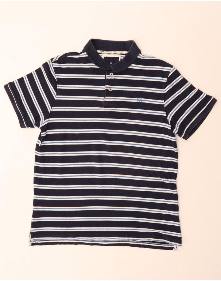 Crew Clothing Tricou polo pentru bărbați, mare, bleumarin, bumbac cu dungi