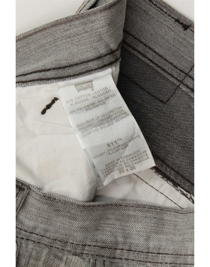 Blugi Levi's 511 Slim pentru bărbați W33 L30, bumbac cu pete gri