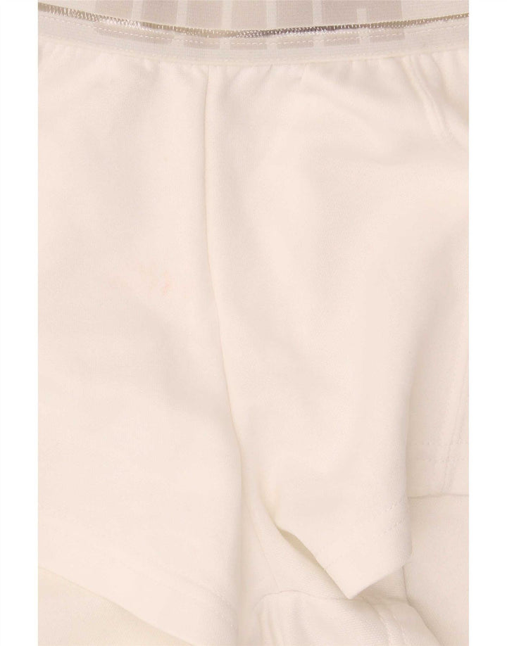 Pantaloni scurti sport grafic Puma pentru femei UK 8 Small White Poliester