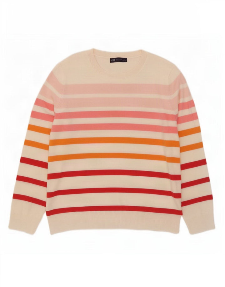 Pulover pentru femei Marks & Spencer cu gât cu barca UK 14 mare, multicolor