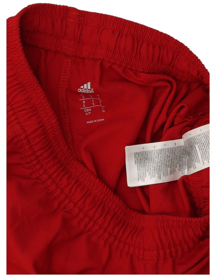 Pantaloni scurți sport Adidas Climacool Graphic pentru femei UK 8 Poliester roșu mic