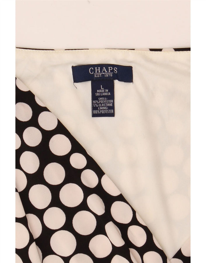 Rochie maxi fără mâneci pentru femei CHAPS UK 14 mare poliester cu pete negre
