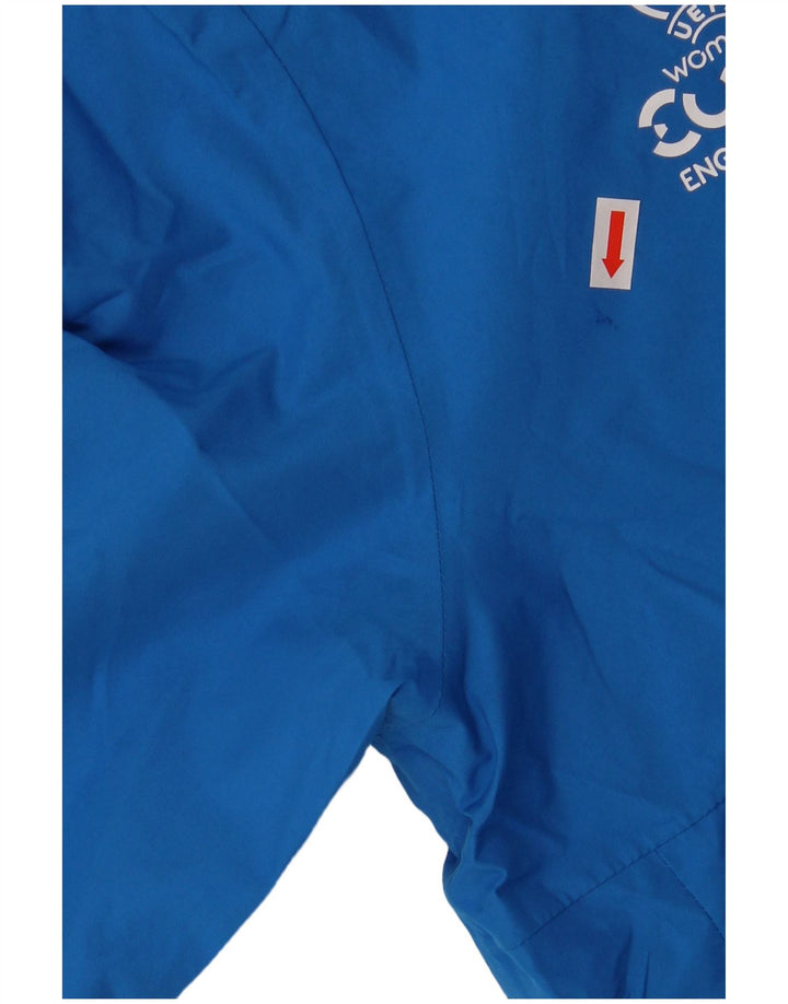 Jachetă de ploaie cu glugă grafică Adidas pentru bărbați UK 34 XS poliester albastru