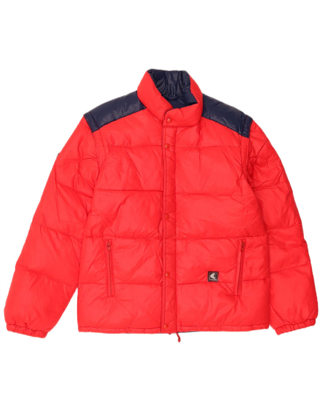 Jachetă căptușită vintage pentru bărbați IT 44 XS Poliamidă color bloc roșu