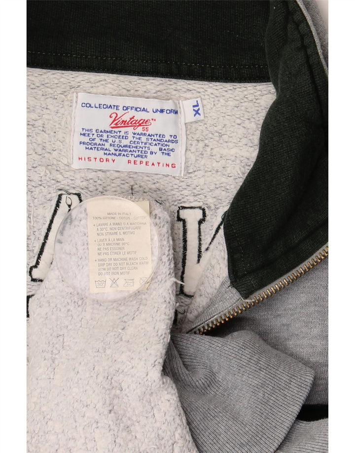 VINTAGE Trening grafic pentru bărbați Jachetă XL, bumbac gri