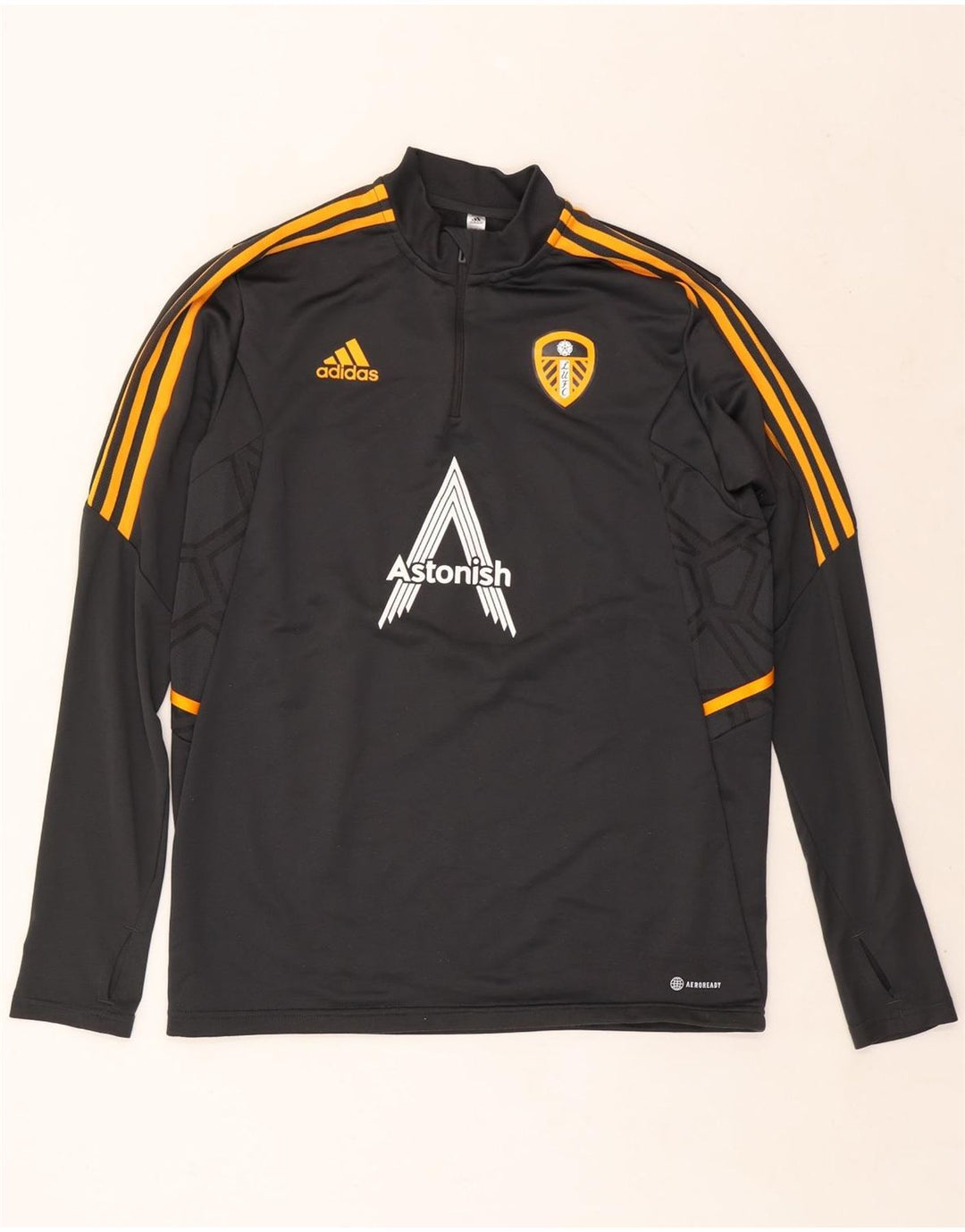 Top de trening cu pulover grafic Adidas Leeds United FC pentru bărbați, mare, gri