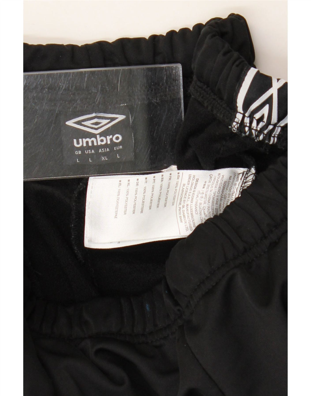 Pantaloni scurți sport grafic Umbro pentru bărbați, mari, negru, poliester