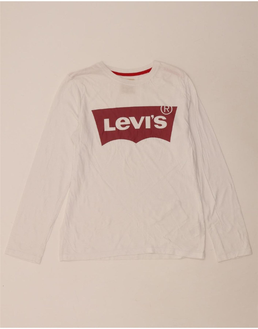 LEVI'S Top grafic pentru baieti cu maneca lunga 15-16 ani bumbac alb