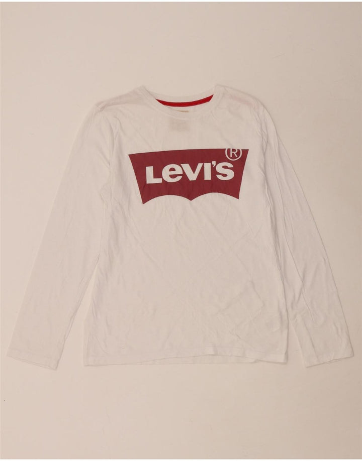 LEVI'S Top grafic pentru baieti cu maneca lunga 15-16 ani bumbac alb