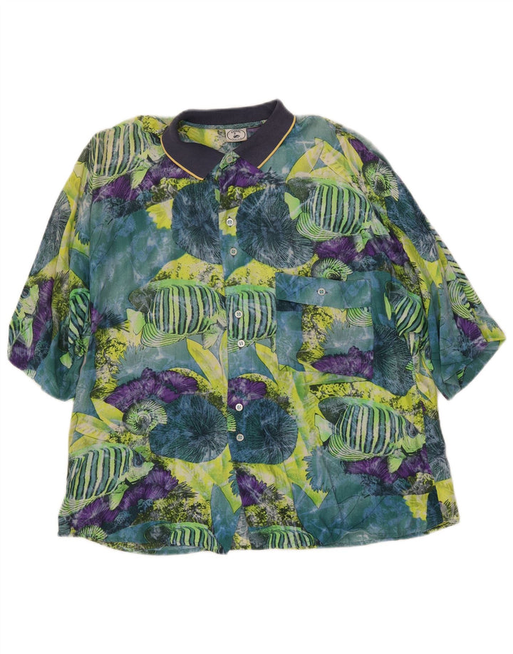 Cămașă cu mânecă scurtă pentru bărbați CARREL, cu model abstract, mic multicoloră