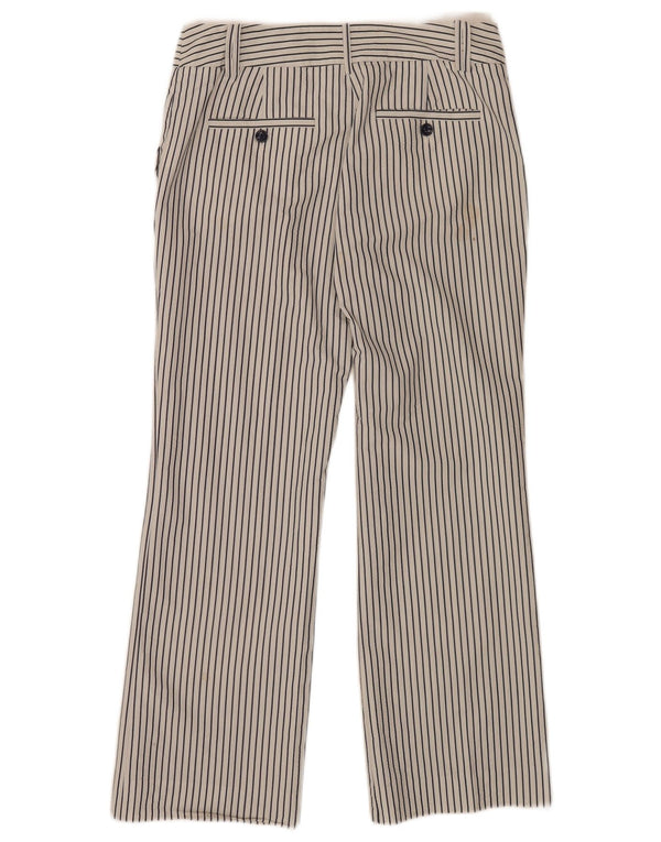 Pantaloni de costum drepți pentru femei Zara EU 38 Mici L28 L29 Negru cu dungi