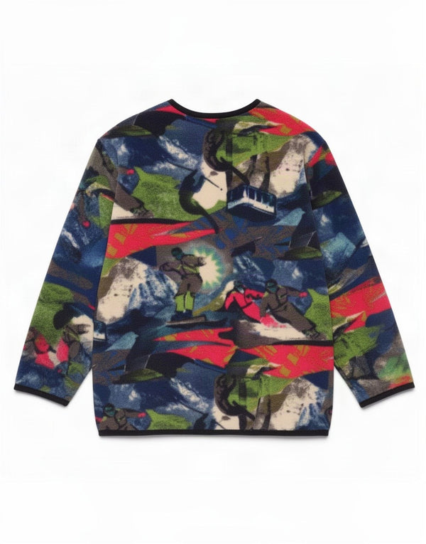 Jachetă din lână cu grafică vintage pentru bărbați UK 42 XL multicoloră