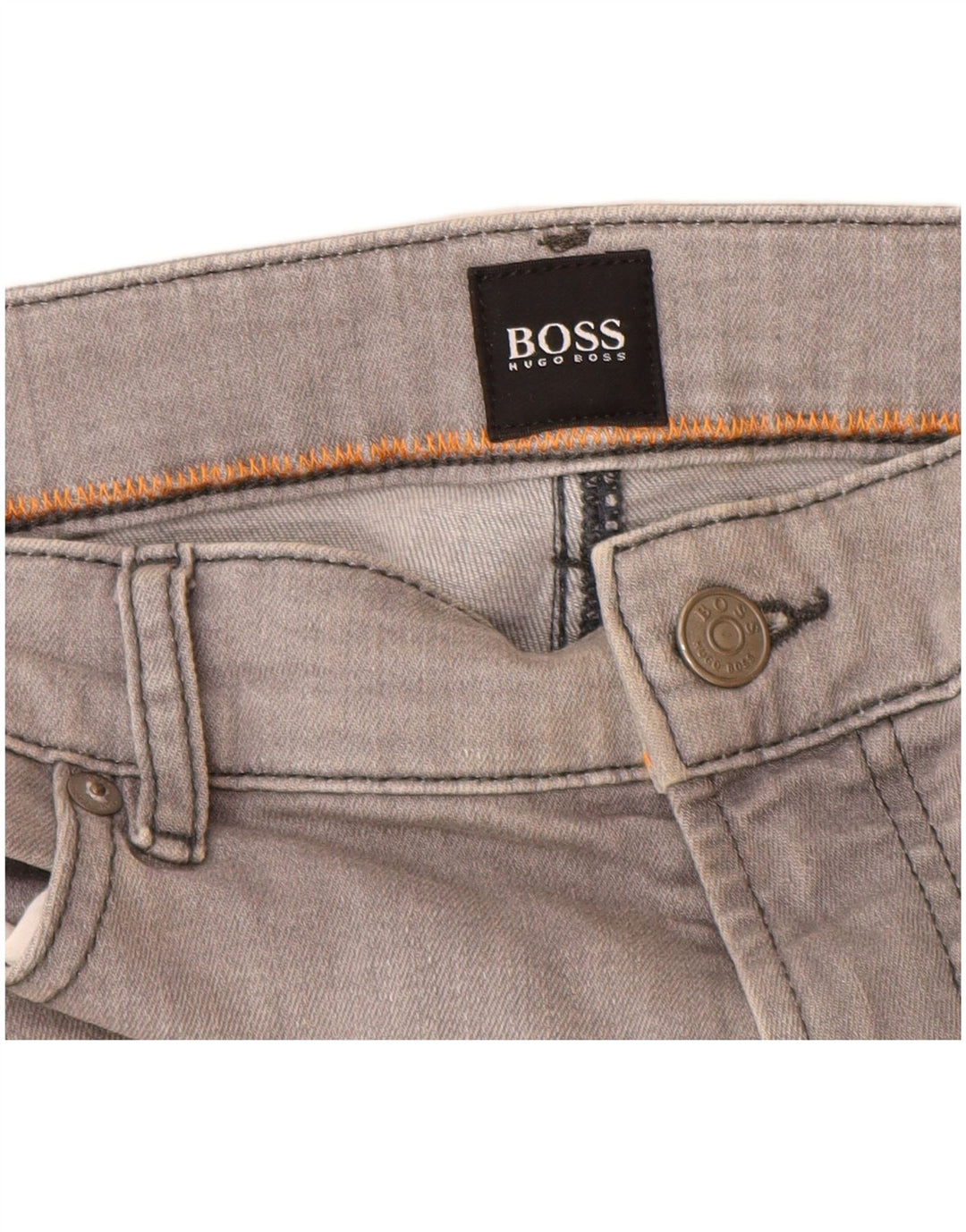 Blugi drepti pentru bărbați Hugo Boss W36 L30 bumbac gri